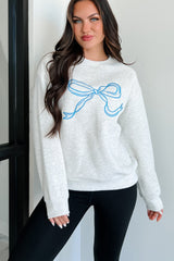 Forever The Cutest Embroidered Sweatshirt (Heather Grey)