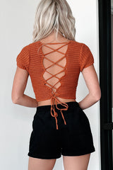 Libby Crochet Top (Baked Clay)