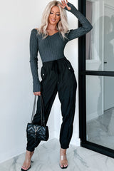 London Landscape Off Shoulder Bodysuit (Charcoal)