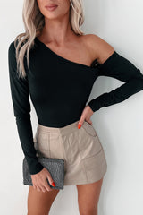 Simple Standards Asymmetric Bodysuit (Black)