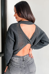 Harvey Open Back Sweater (Charcoal)