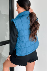 Until Next Time Padded Puffer Vest (Dark Seafoam)