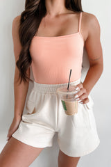 Everyday Joy Ribbed Cami Bodysuit (Apricot)