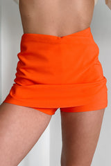 You Won't Forget Me Wrap Front Skort (Orange)