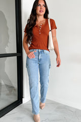 Cova High Rise Special A Cargo Jeans (Medium Dark)