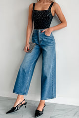 Lowell High Rise Wide Leg Cello Crop Jeans (Medium)