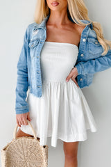 Creating My Future Strapless Mini Dress (White)