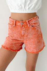 Bahari Judy Blue Mid Rise Denim Shorts (Peach)