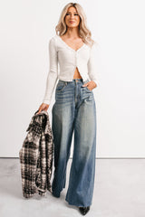 Sweet Words Lace Trim Papermoon Top (Heather Grey)