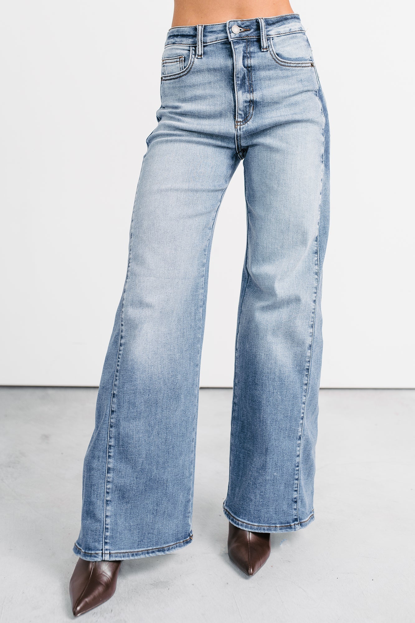 Diane Wide Leg Phoenix Textile Jeans (Light Wash)