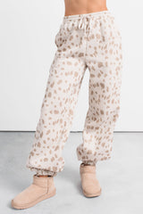 Do It Right Soft Cheetah Print Joggers (Cream/Mocha)