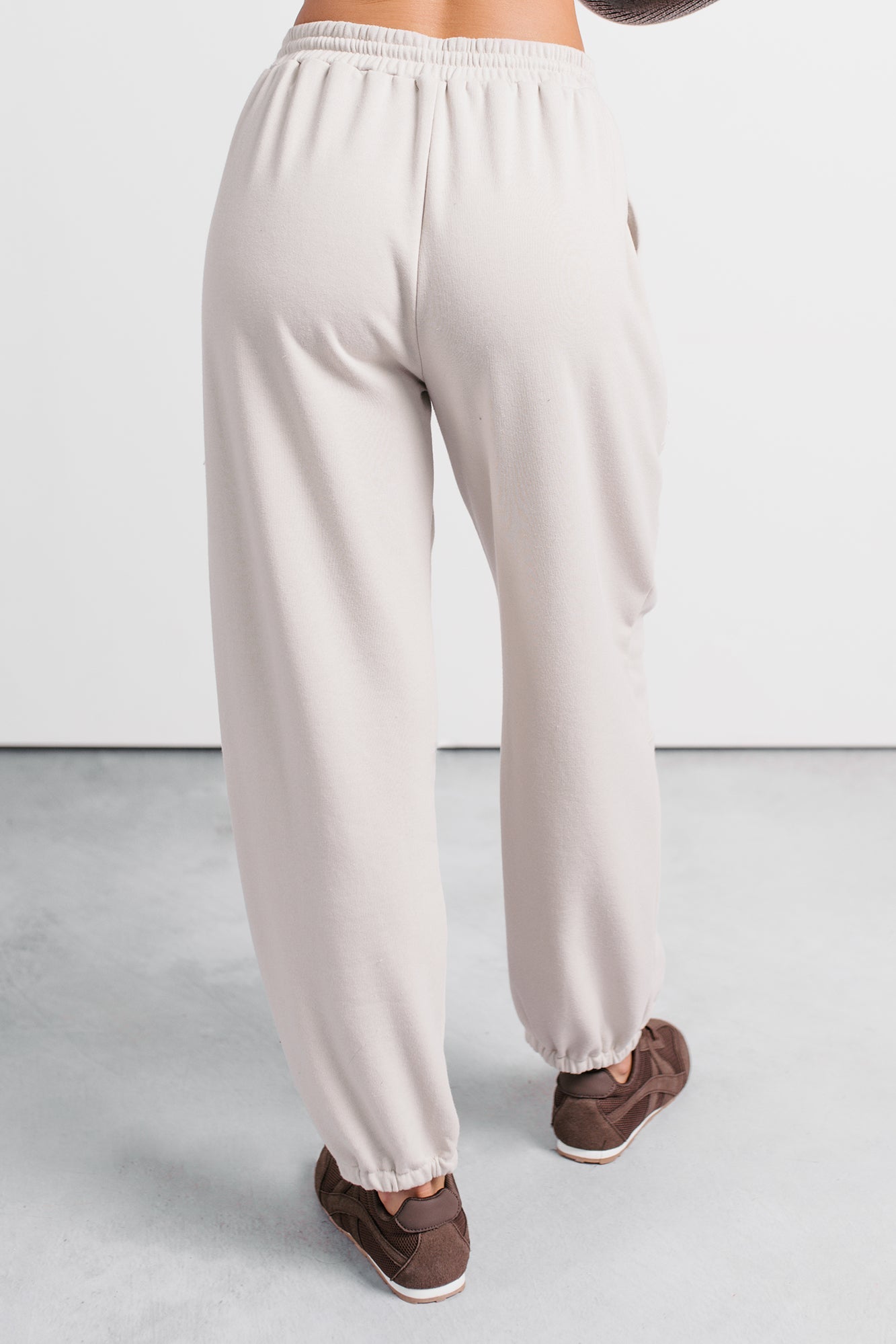 Casual Darling High Rise Jogger Sweatpants (Oat)