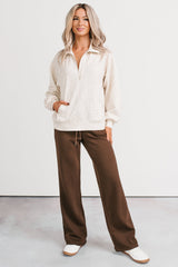 Simply Yours Soft Half-Zip Pullover (Leopard)