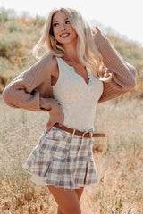 Toasted Coconut Season Bolero Shrug Cardigan (Dark Taupe)