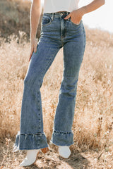 Deborah Tummy Control Ruffle Flare Special A Jeans (Dark)