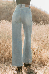 Kiera Tummy Control Wide Leg Saige Denim Jeans (Medium)