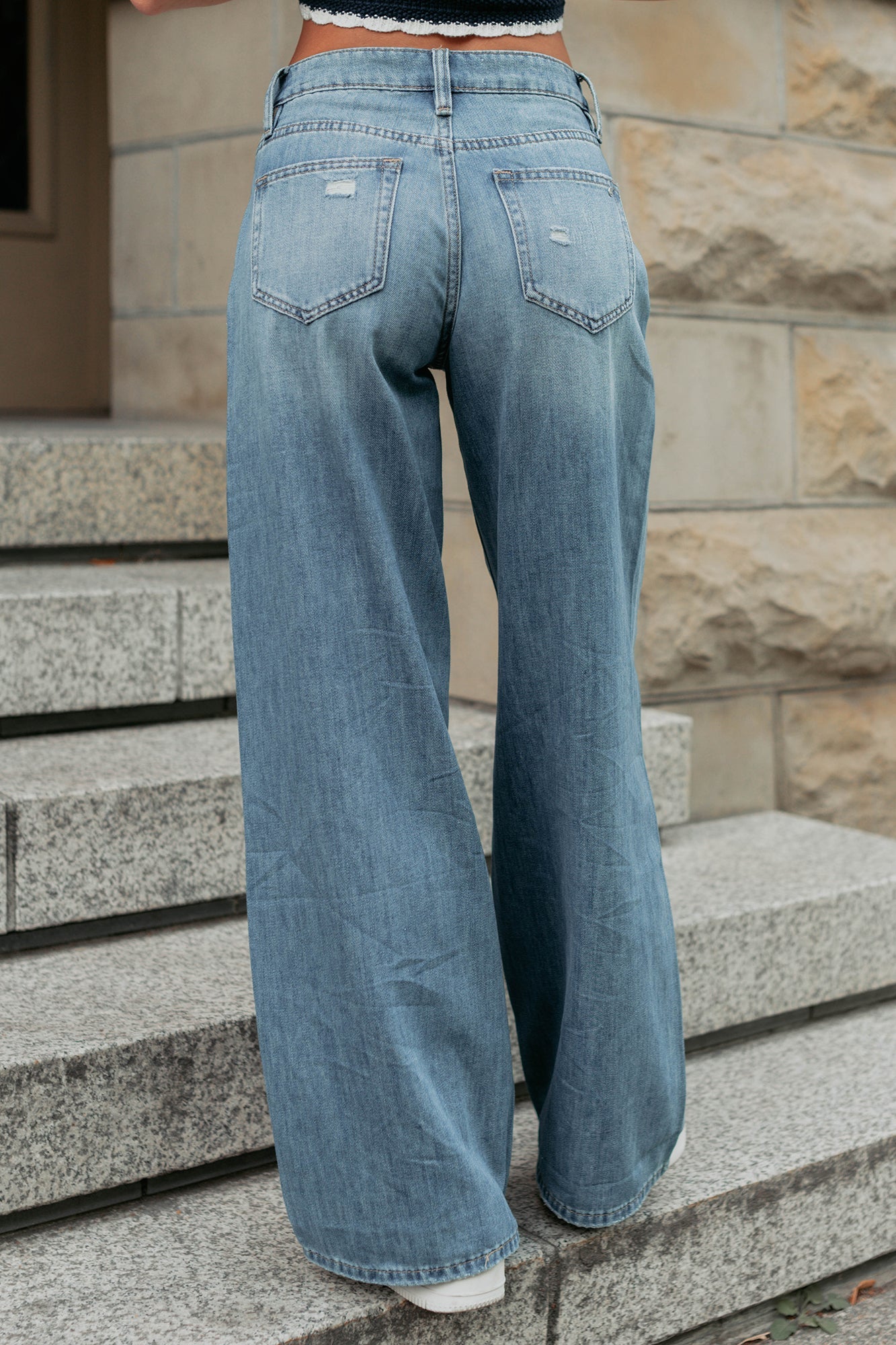 Jillian High Rise Wide Leg Mica Denim Jeans (Le Bleu)