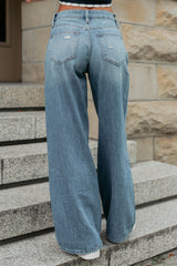 Jillian High Rise Wide Leg Mica Denim Jeans (Le Bleu)