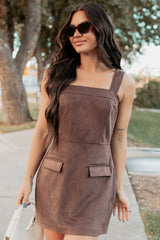 Honest Energy Sleeveless Mini Dress (Espresso)