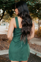 Honest Energy Sleeveless Mini Dress (Forest Green)