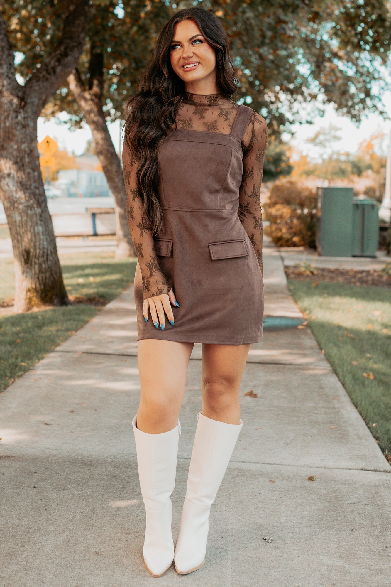 Honest Energy Sleeveless Mini Dress (Espresso)