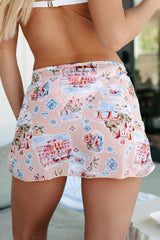 European Summers Printed Cover-Up Skirt (Cream)