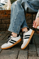 Vibes In Motion Lace-Up Platform Sneakers (Beige)