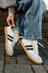 Vibes In Motion Lace-Up Platform Sneakers (White)