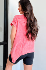 Madoc Mineral Wash Top (Hot Pink)
