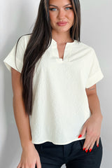 Horatio Oversized Textured Top (Ivory)
