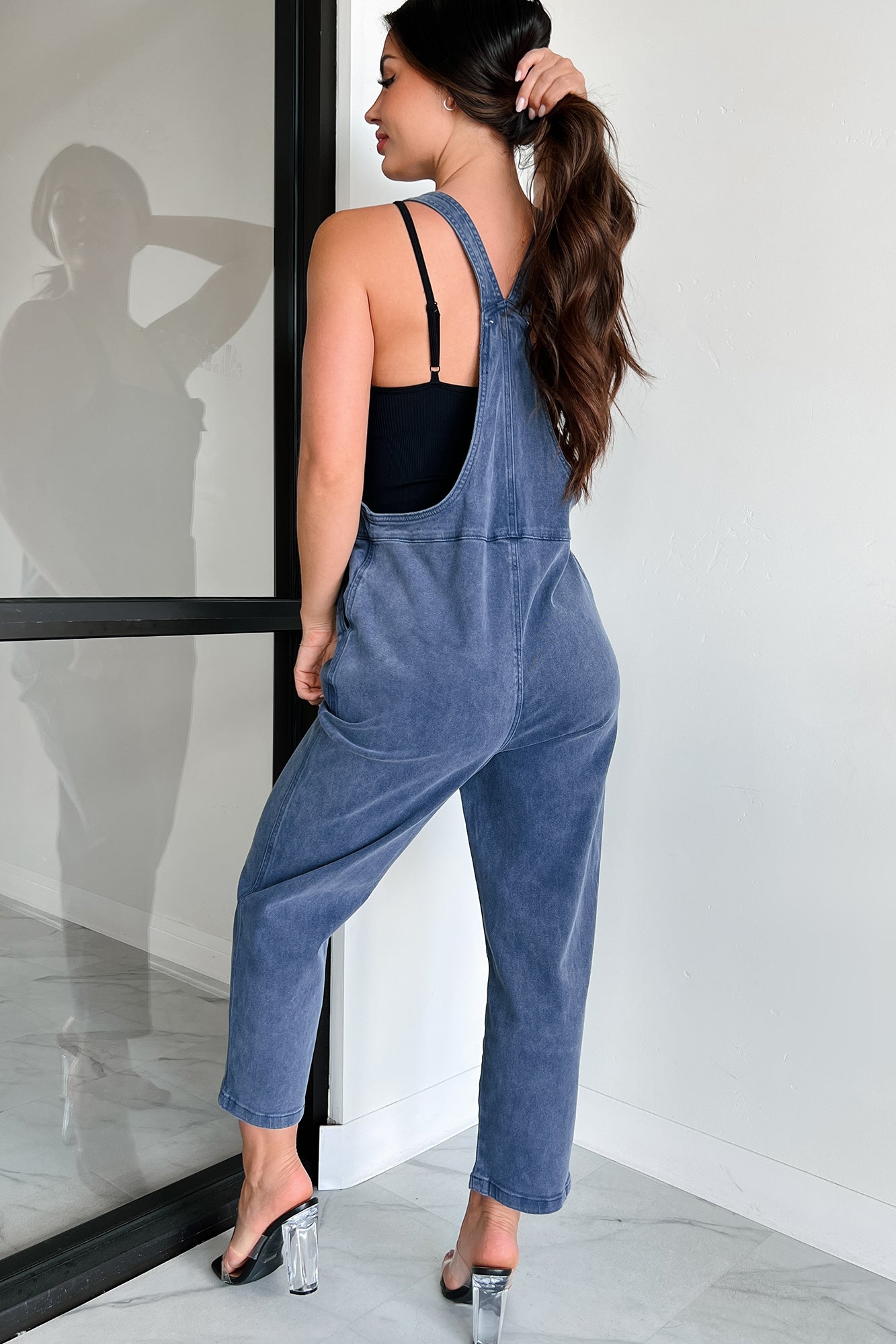 Osmond Knotted Strap Zenana Overalls (Blackberry)