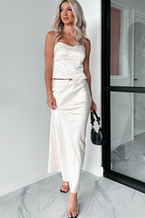 Sweet Obsession Satin Cami Top (Cream)