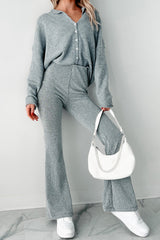 Anastasia Metallic Flare Pants (Silver)