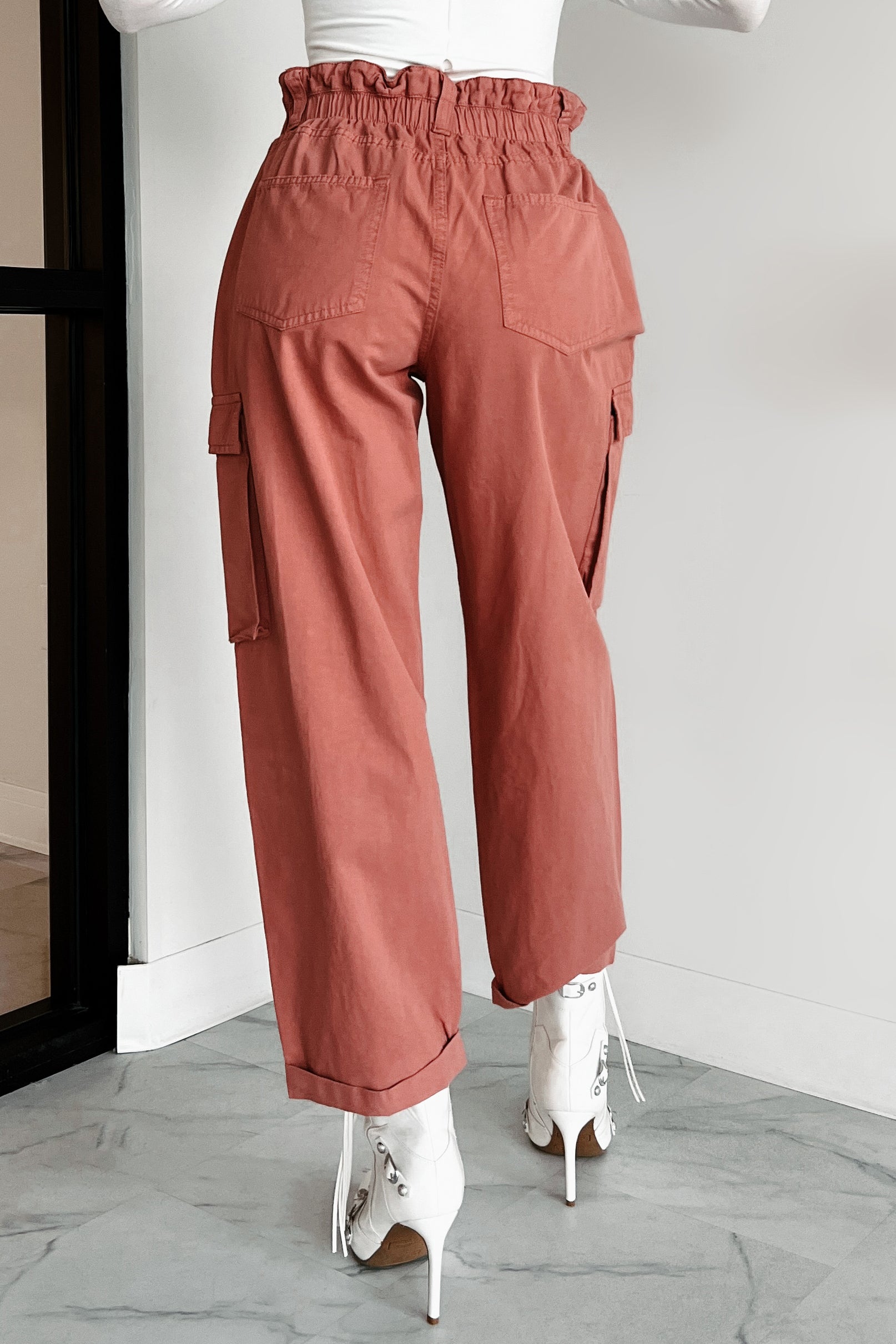 DOORBUSTER Finch Paperbag Cargo Pants (Mauve)