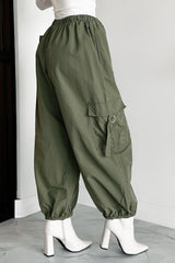 DOORBUSTER Farren Cargo Parachute Pants (Olive)