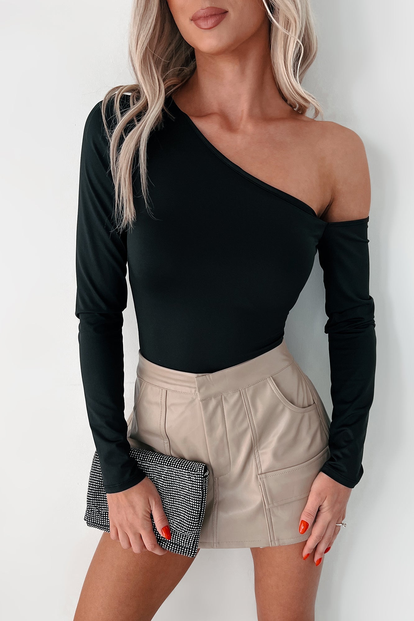 Simple Standards Asymmetric Bodysuit (Black)