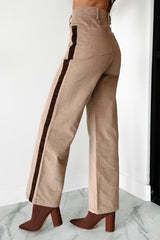 Pablo Side Stripe Corduroy Pants (Taupe)