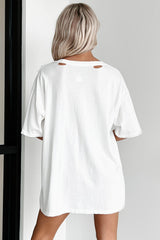 My Car Crush Oversized Distressed Graphic Tee (Ivory)