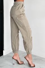 Devonte Distressed Cargo Joggers (Khaki)