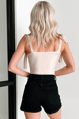 Heart Full Of Dreams Tie Shoulder Bodysuit (Nude)