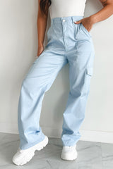 Cool People Only Cargo Pants (Sky)