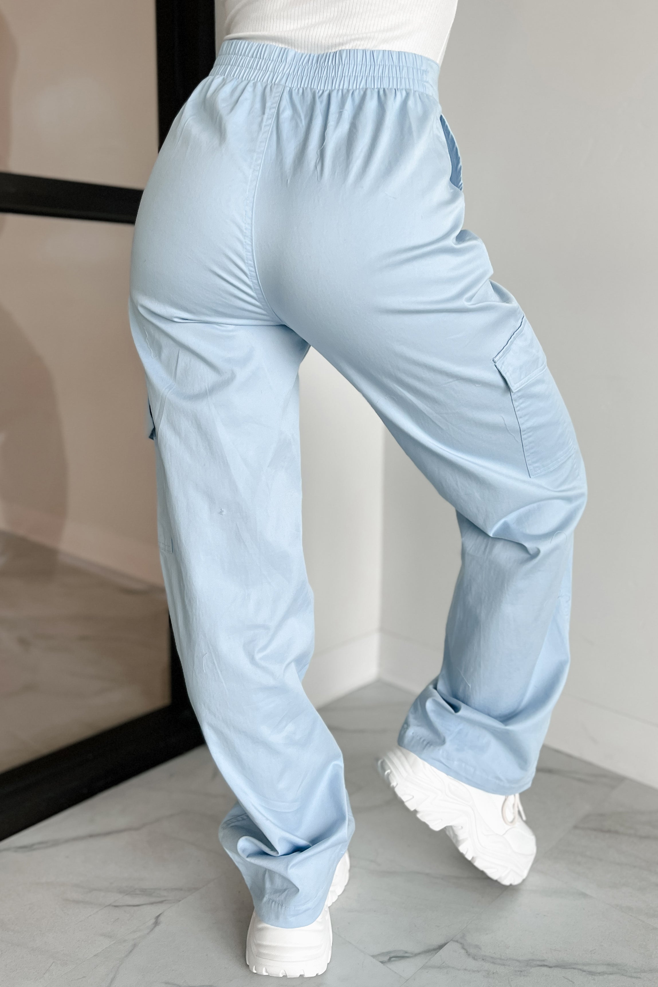 Cool People Only Cargo Pants (Sky)