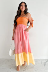 Sunkissed & Sassy Colorblock Maxi Dress (Multi)