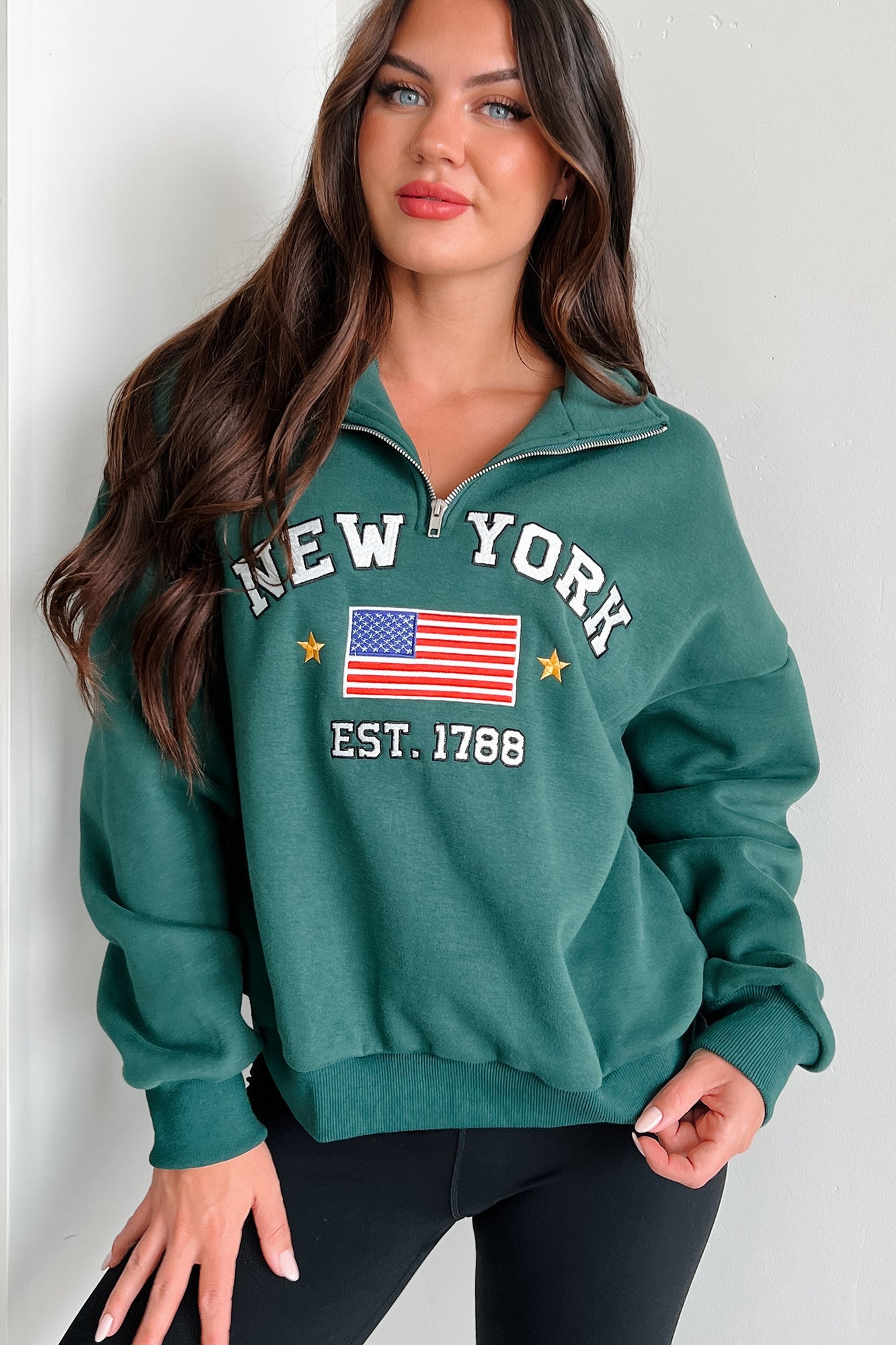 City Sights Quarter-Zip Pullover (Hunter Green)