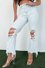 Getting Candid High Rise Crop Flare Vervet Jeans (Light)