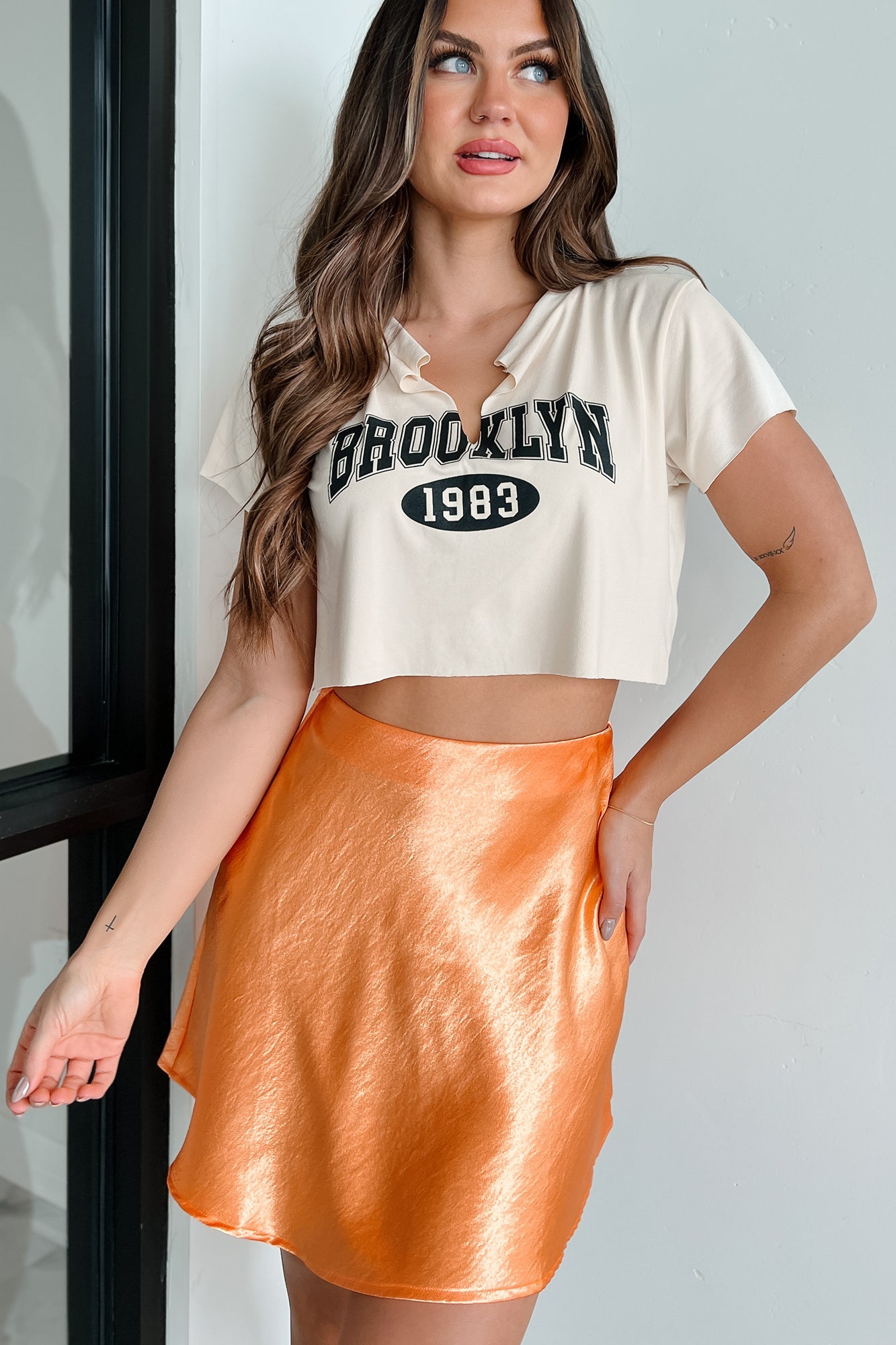 From Brooklyn Graphic Crop Tee (Vanilla)