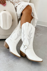 Bales Of Love Western Cowboy Boot (White)