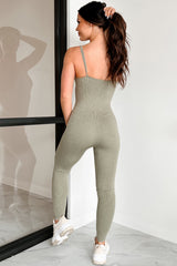 DOORBUSTER Better Things Are Coming Ribbed Cami Jumpsuit (Olive)