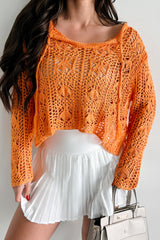 Perks Of Paradise Crochet Top (Orange)