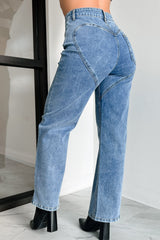 Tyelee   Original Non-Distressed Wide Leg Jeans (Medium Wash)